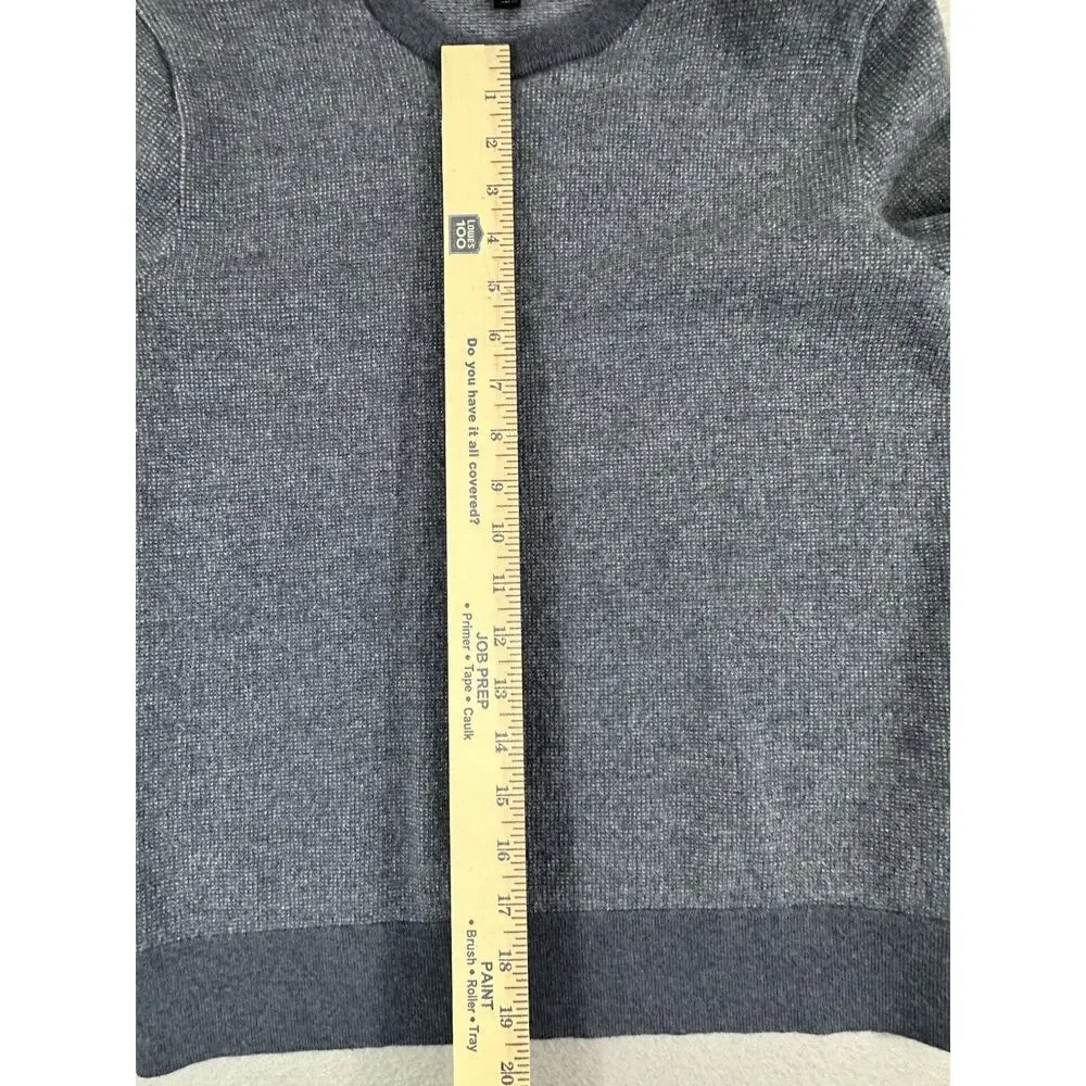 Banana Republic Men's Italian Merino By Baruffa Crew Neck Blue Sweater Size‎ Lg